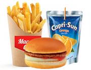 Kids burger meal